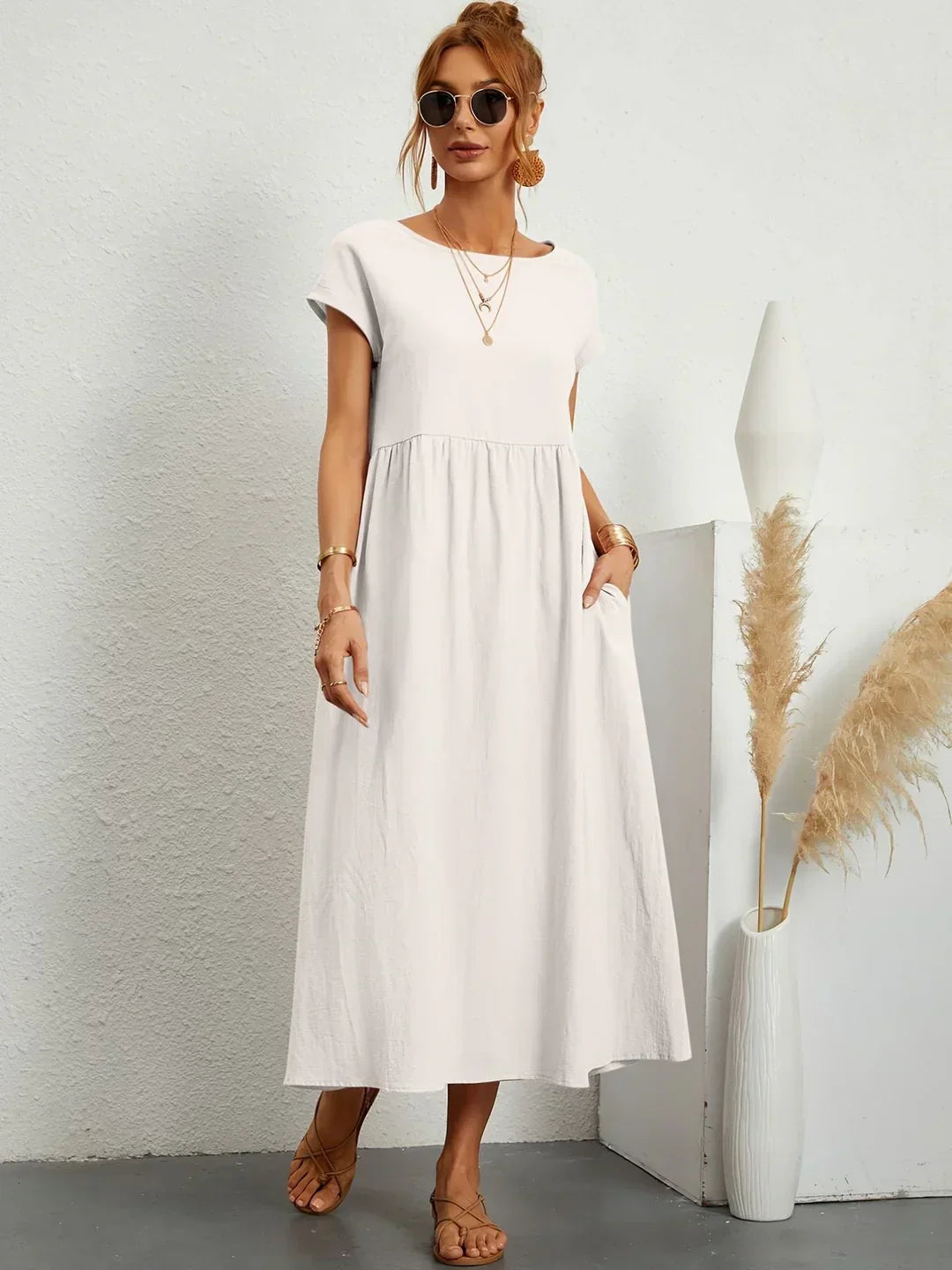 Addison | Timeless Elegance Fluid Midi Dress