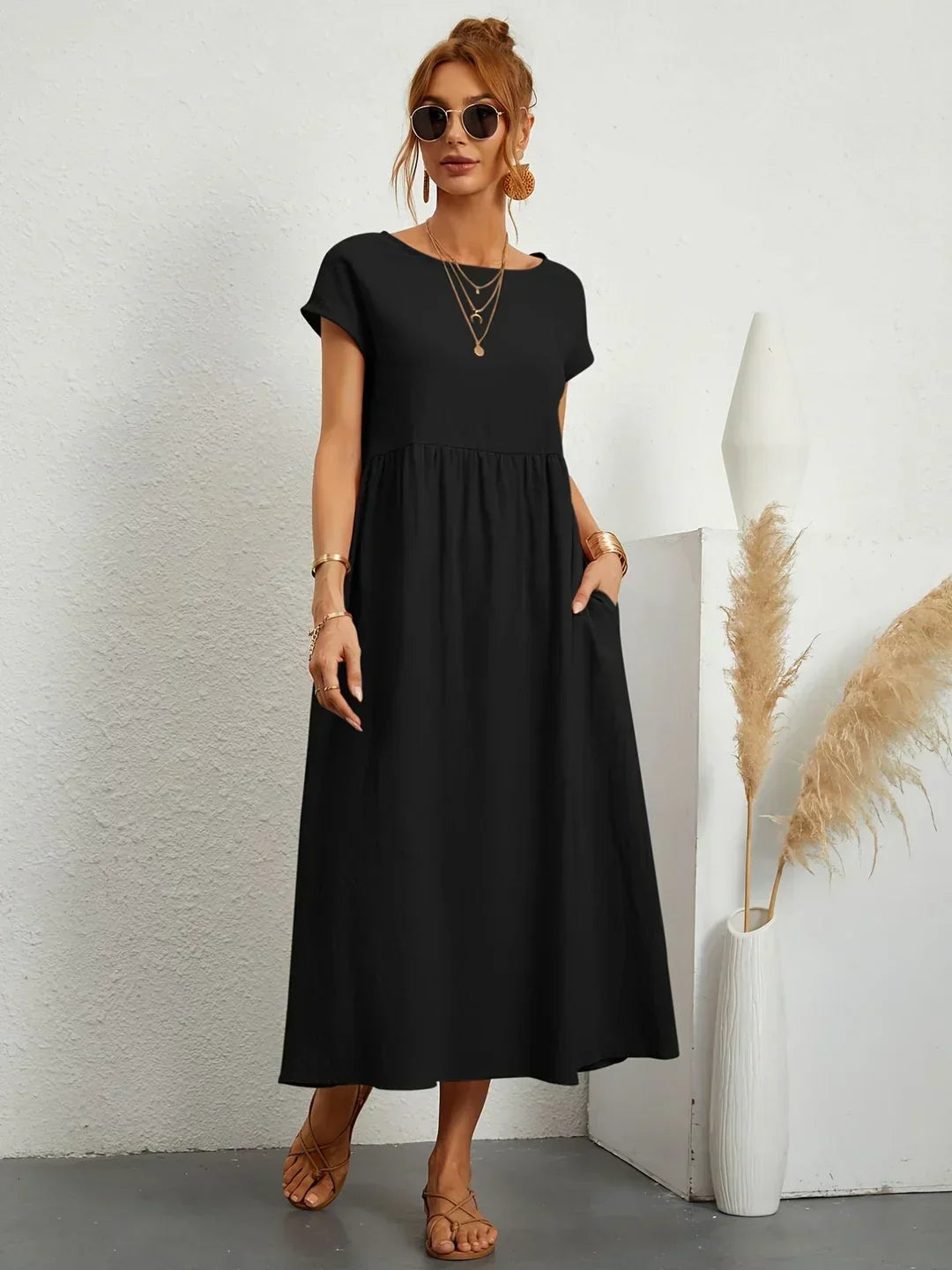 Addison | Timeless Elegance Fluid Midi Dress