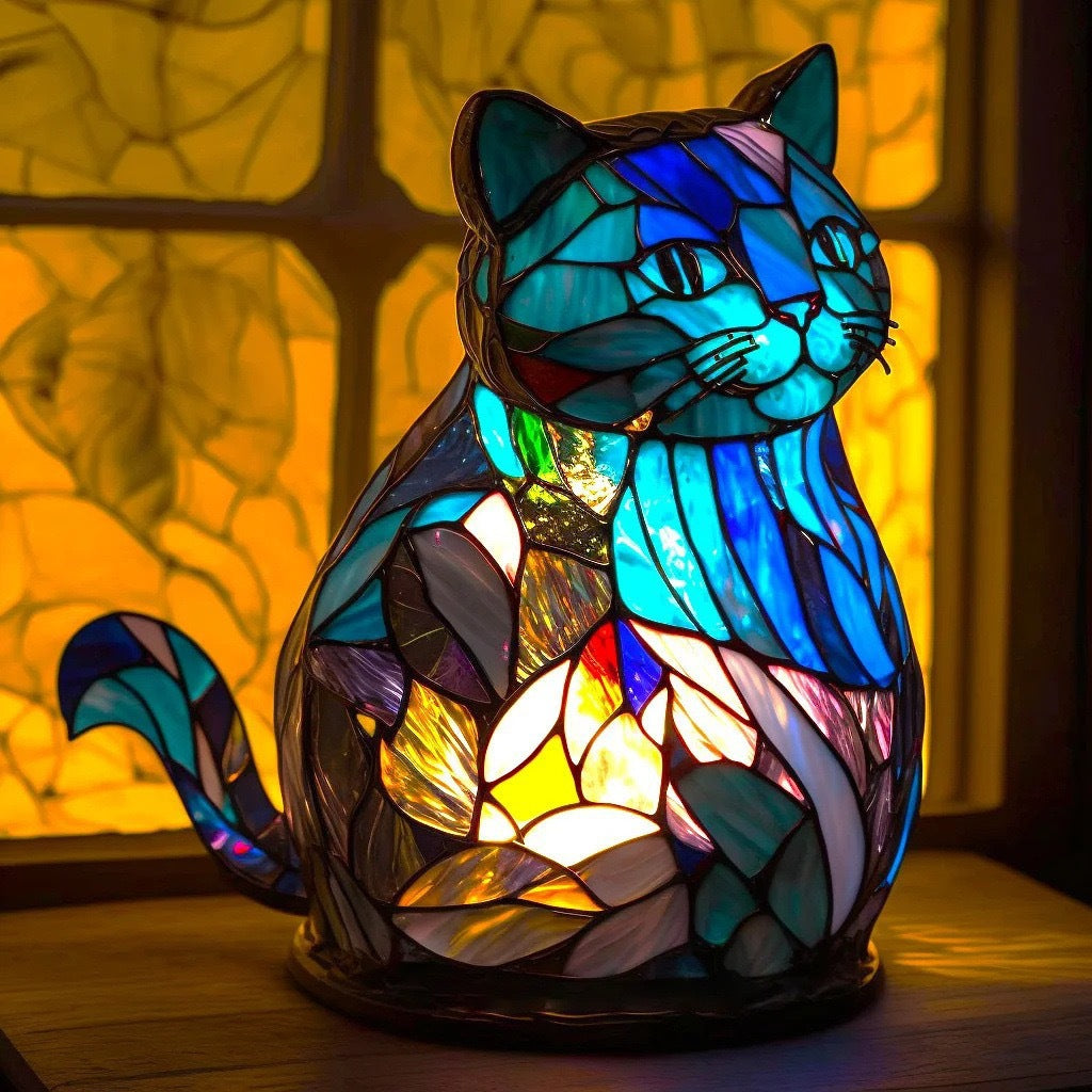 Nala – Magical lamp for cats made of colored glass