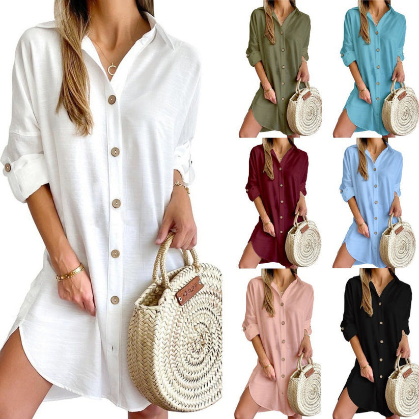Claribel | Button-Up Shirt Dress