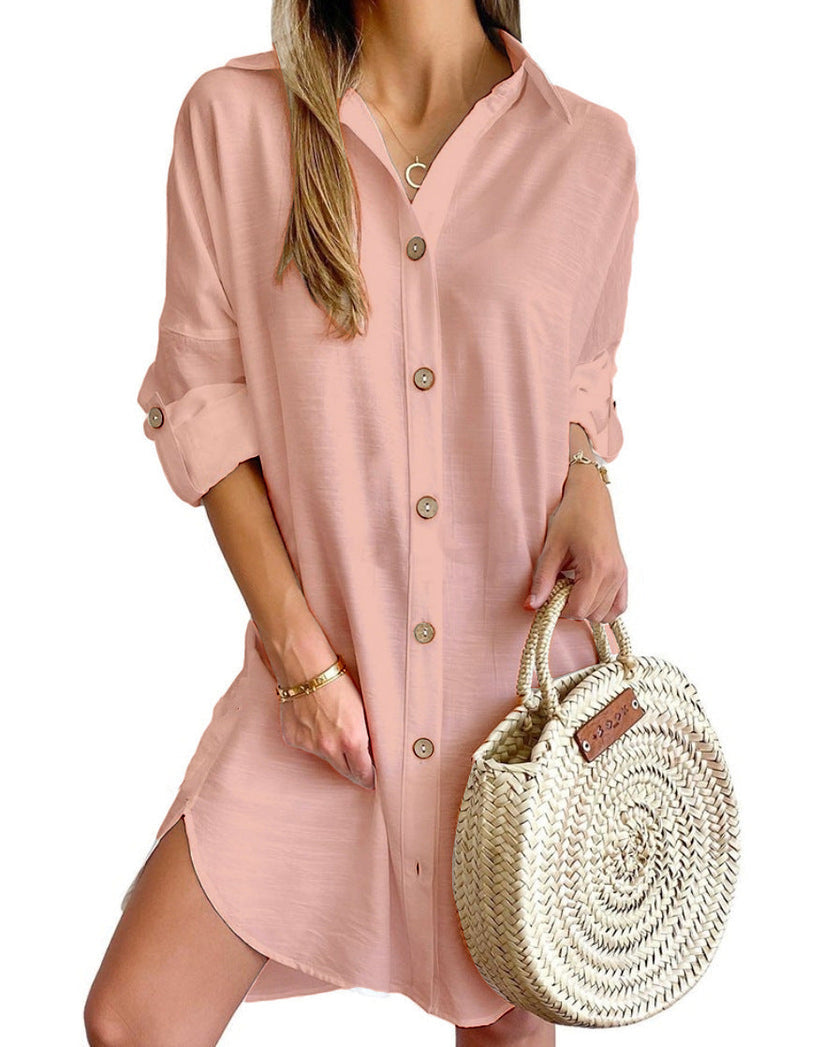 Claribel | Button-Up Shirt Dress