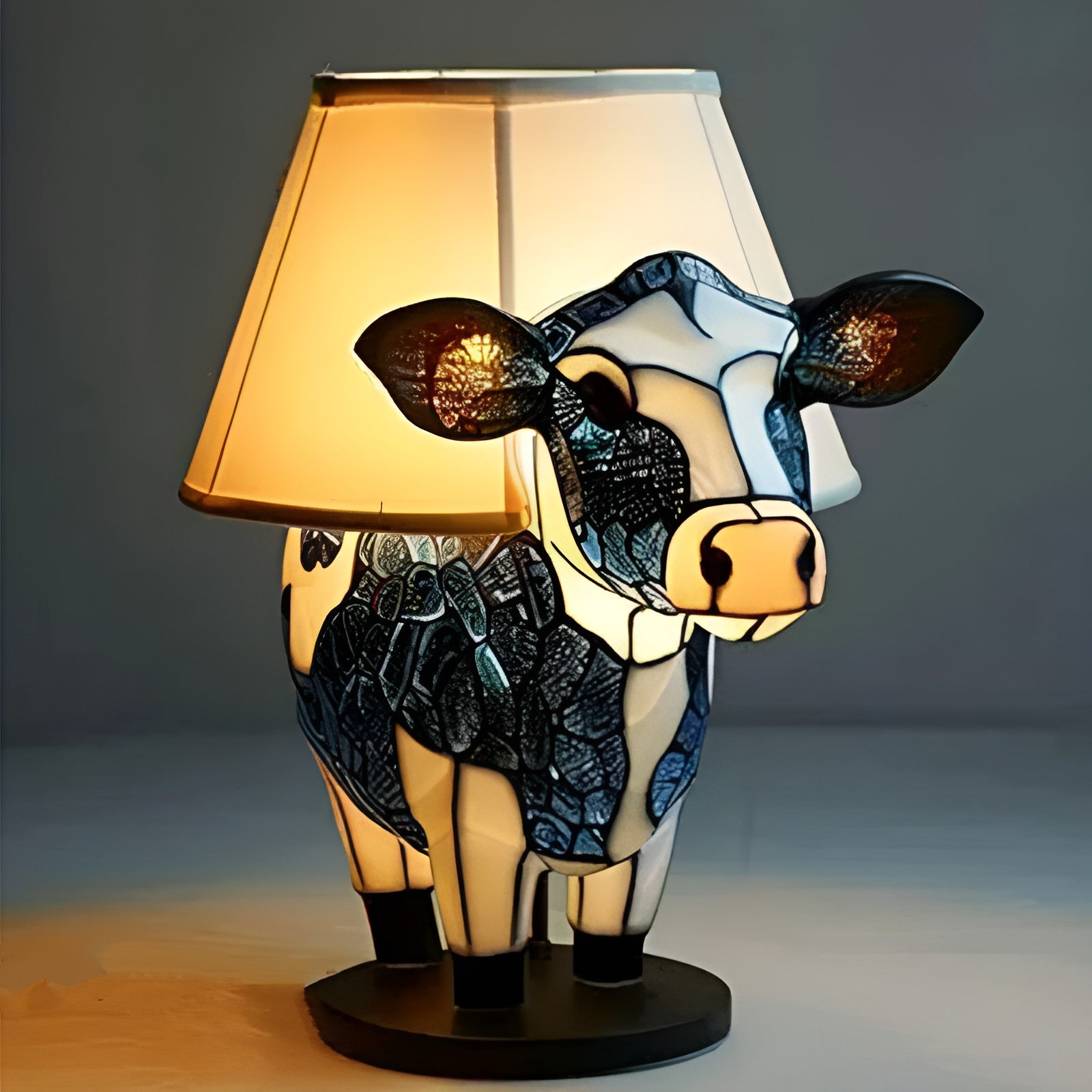 Clochette | Magical cow lamp made of colored glass