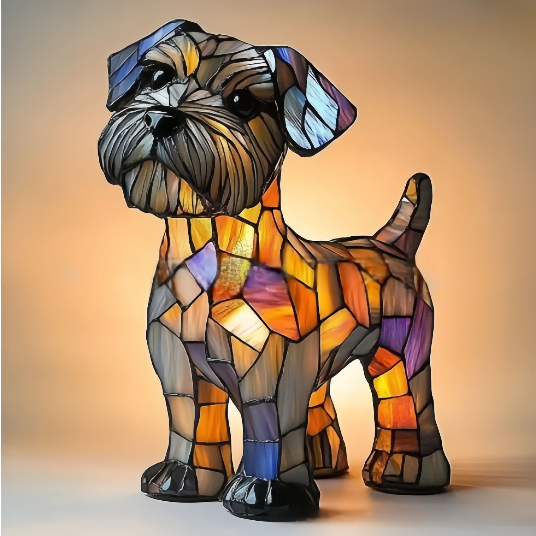 Doudou | Magical dog lamp made of colored glass