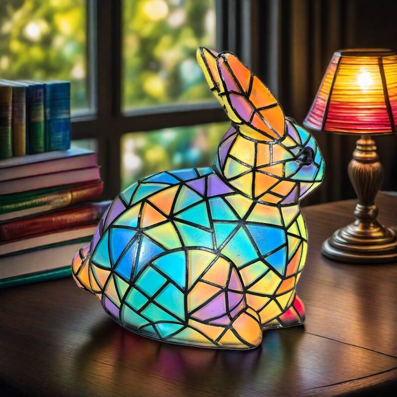 Lapinou | Magical colored glass rabbit lamp