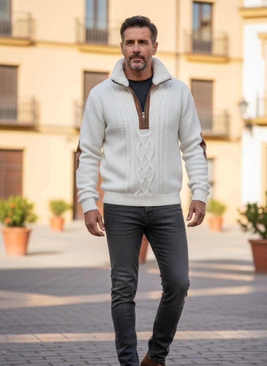 Clyde | JERSEY WITH ZIP AND LINED HIGH COLLAR