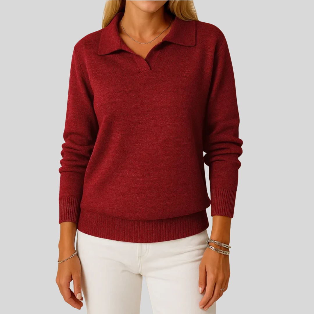Mara | Elegant Collared Sweater