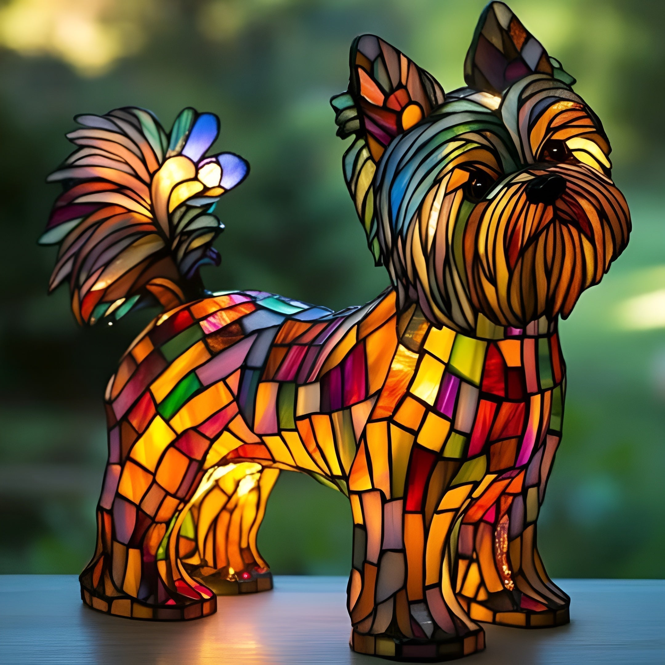 Feather | Magical colored glass lamp for dogs