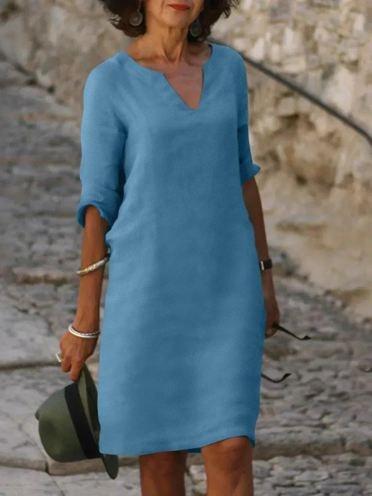 Lola | Relaxed V-Neck Dress