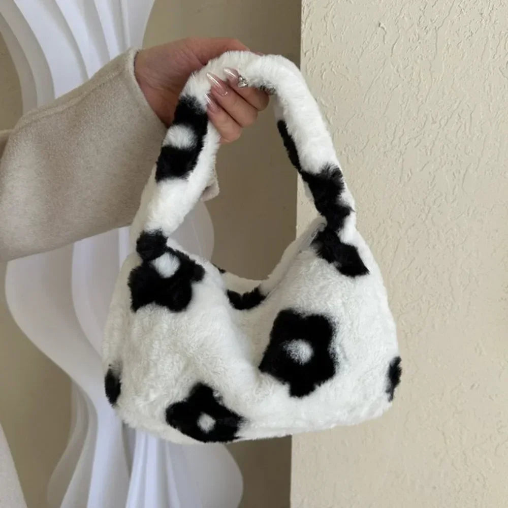 Lilith | Plush Print Shoulder Bag