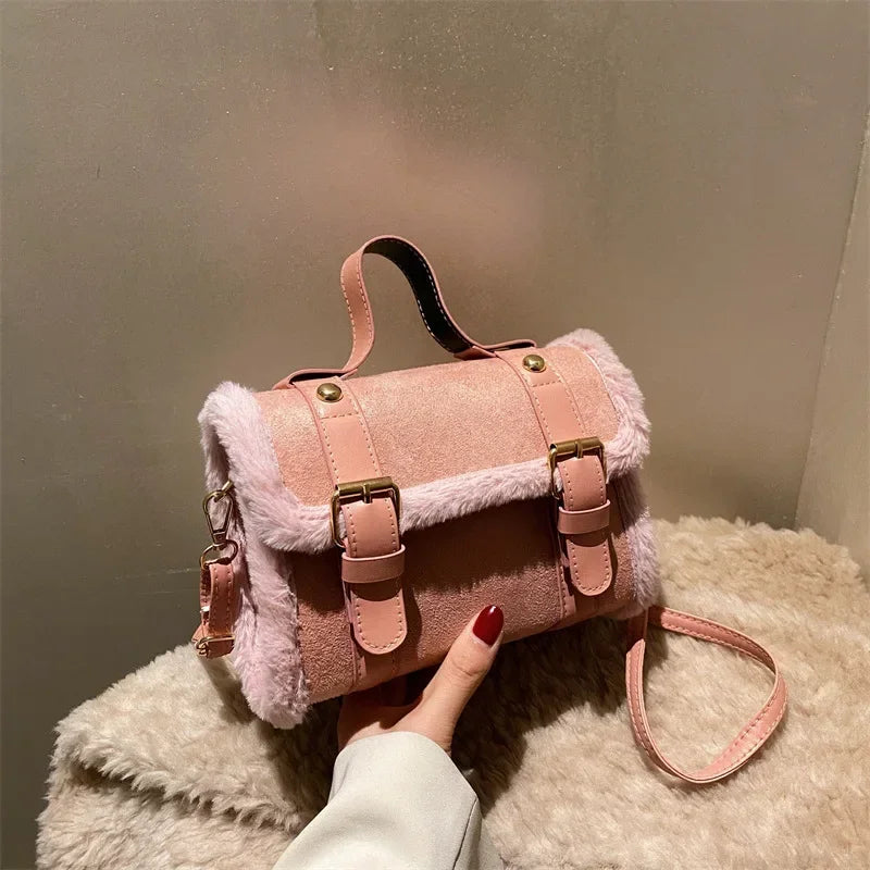 Harper | Cozy Faux-Fur Flap Shoulder Bag