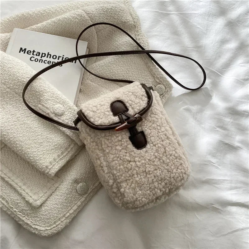 Lara | Faux Fur Phone Crossbody Bag