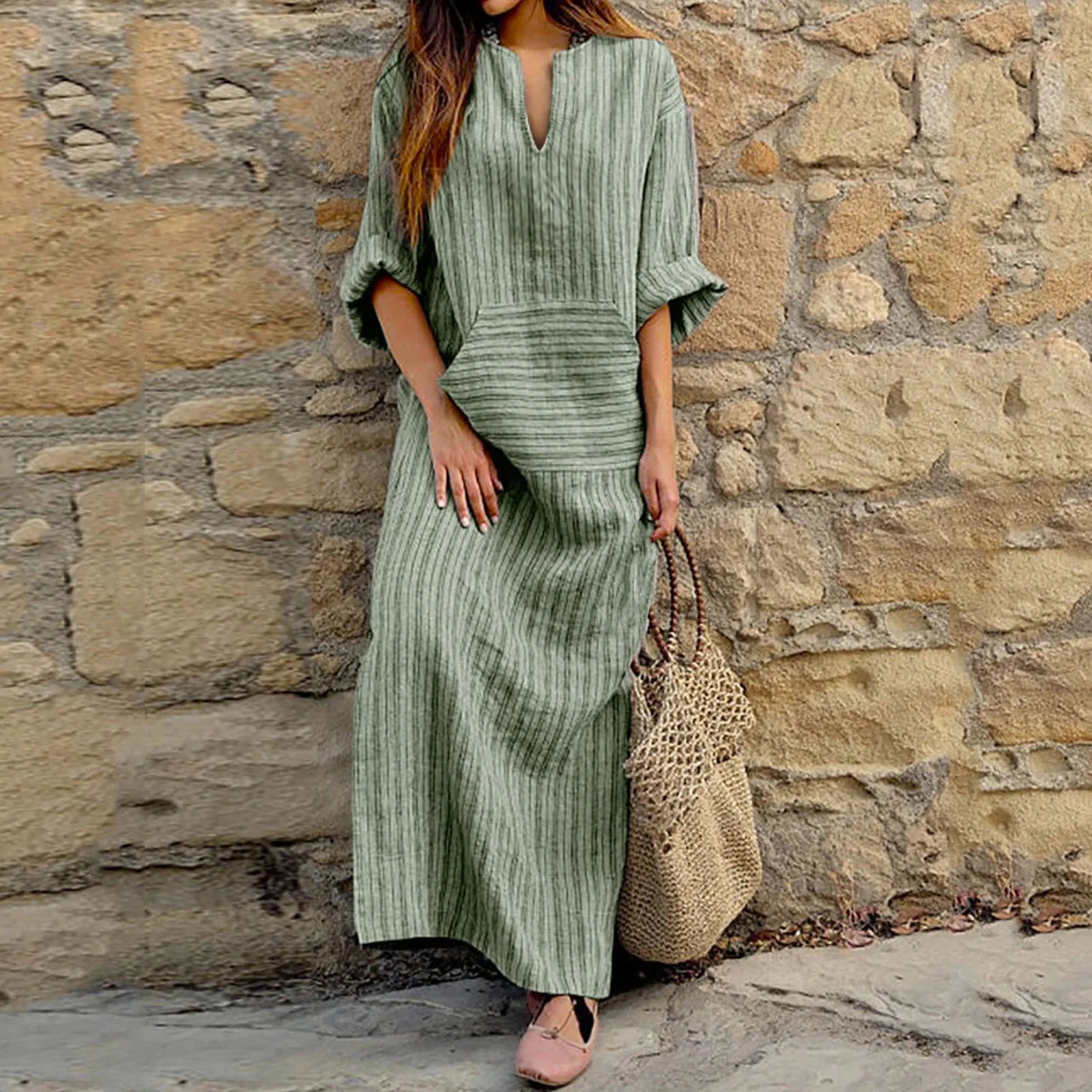 Yvonne | Striped Maxi Dress