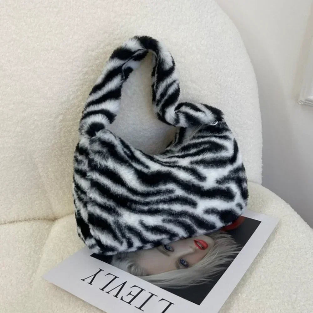 Lilith | Plush Print Shoulder Bag