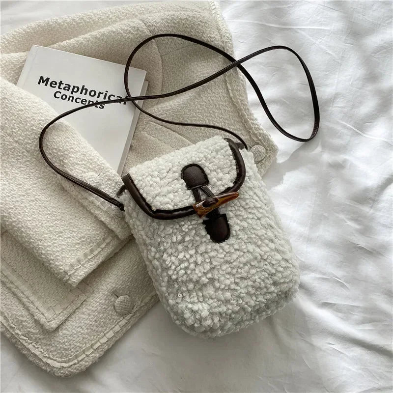 Lara | Faux Fur Phone Crossbody Bag
