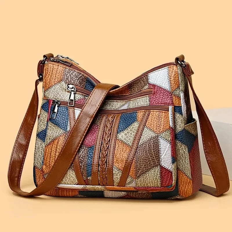 Lisa | Mosaic Leather Handbag