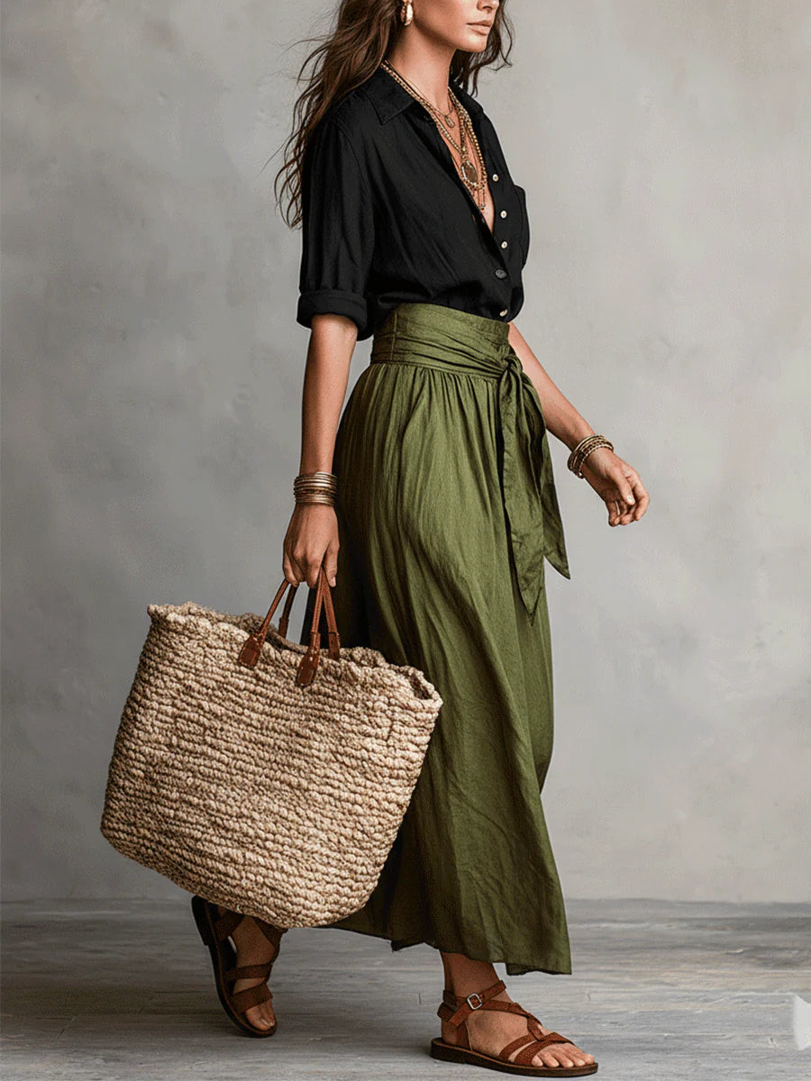 Sienna | T-shirt And Midi Skirt Set