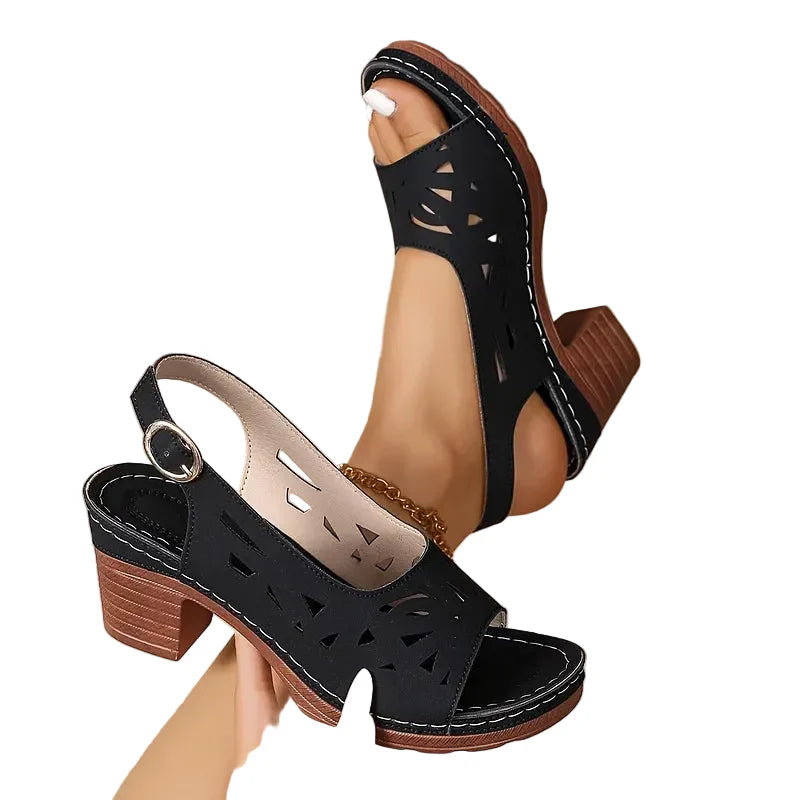 Alice | Ankle Strap Sandals With Block Heel