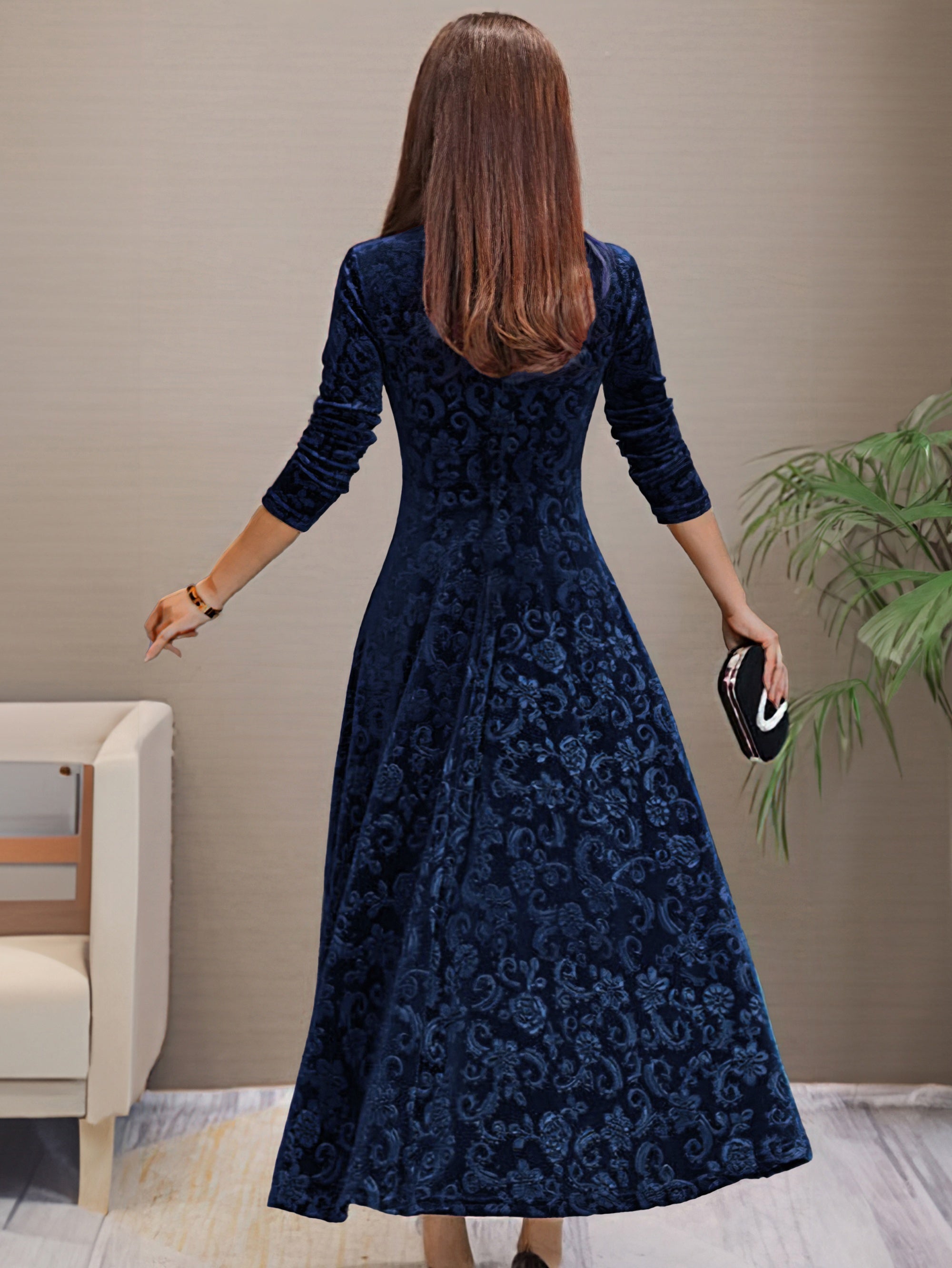 Kylie | Holiday Velvet Maxi Dress