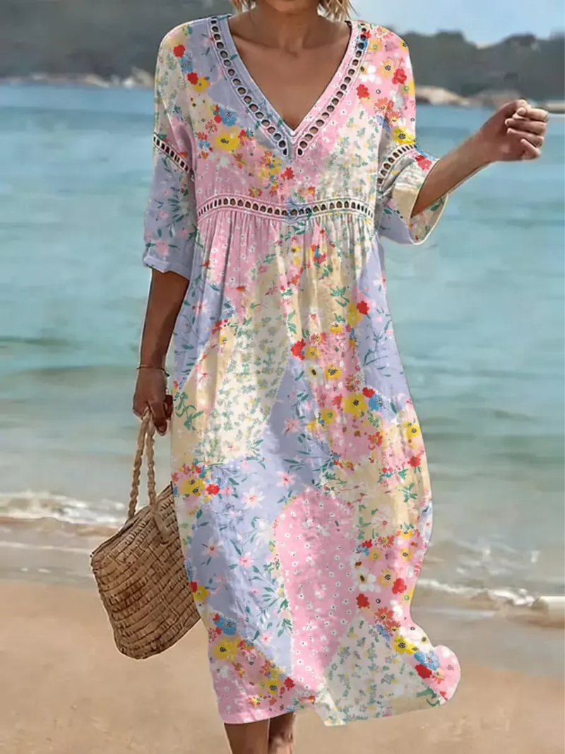 Layla | Floral Dress with V-Neck