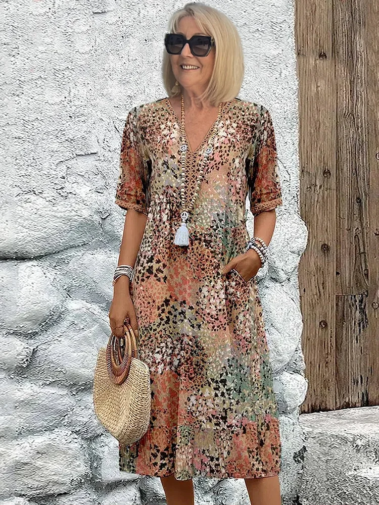 Emery | Elegant Printed Midi Dress