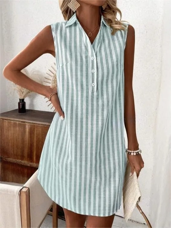 Helen | Striped Shirt Dress