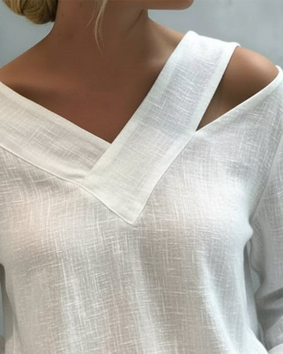 Scarlett | Elegant V-Neck Top with Straps