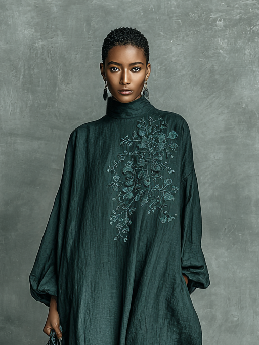 Giselle | Loose-Fitting Maxi Dress With Long Sleeves