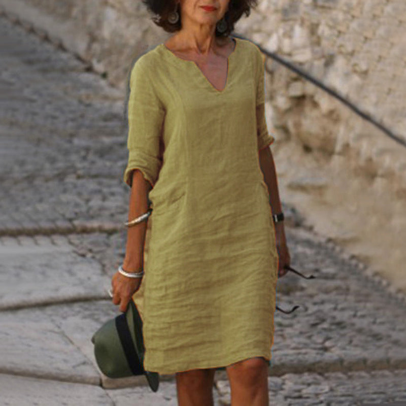 Lola | Relaxed V-Neck Dress