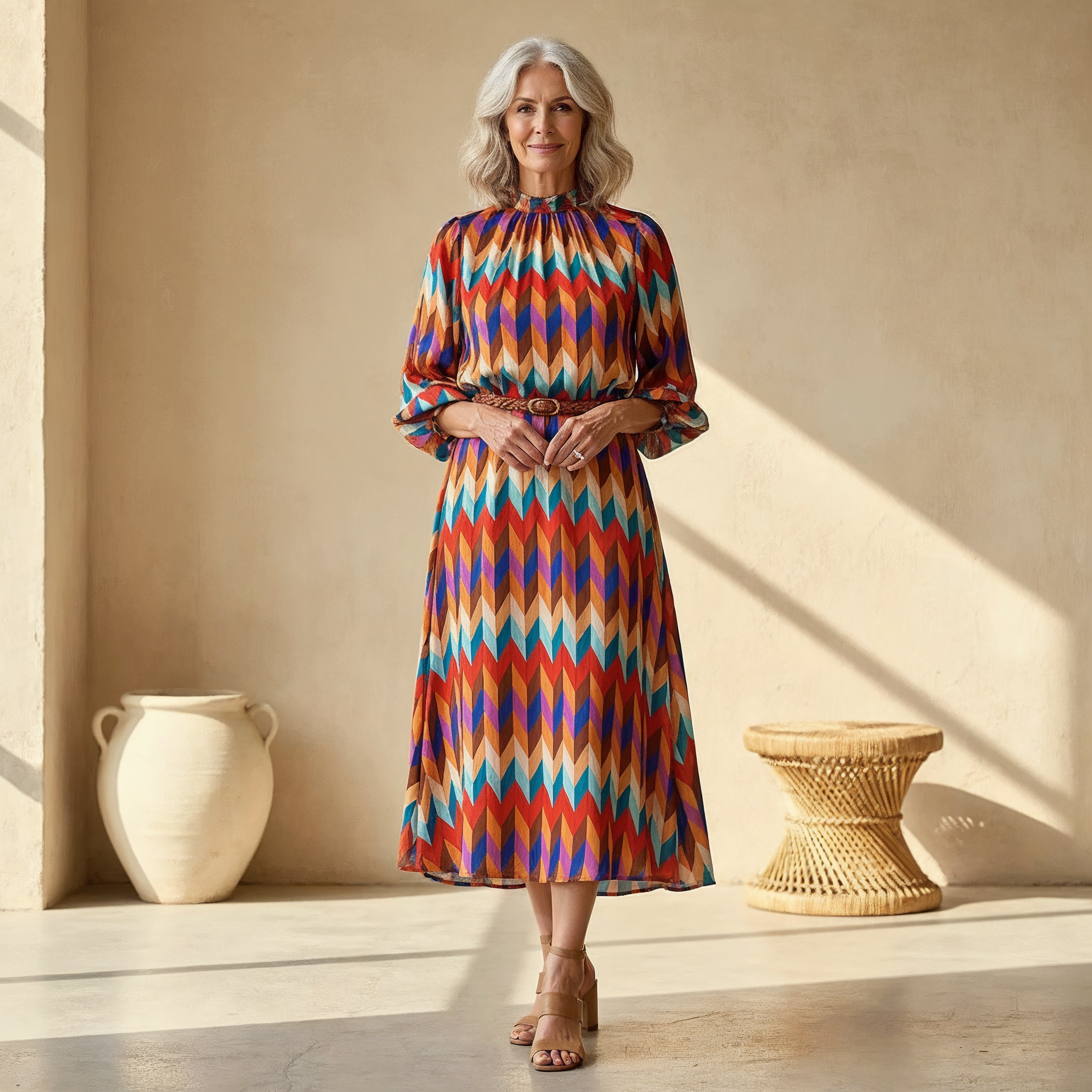Cassandra | Vibrant Geometric Dress