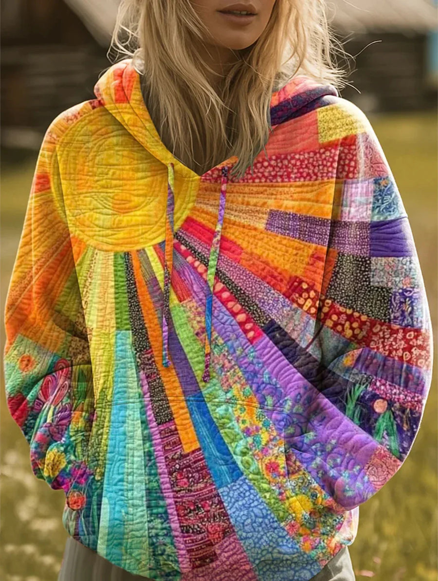 Remi | Quilted Colorful Hoodie with Long Sleeves