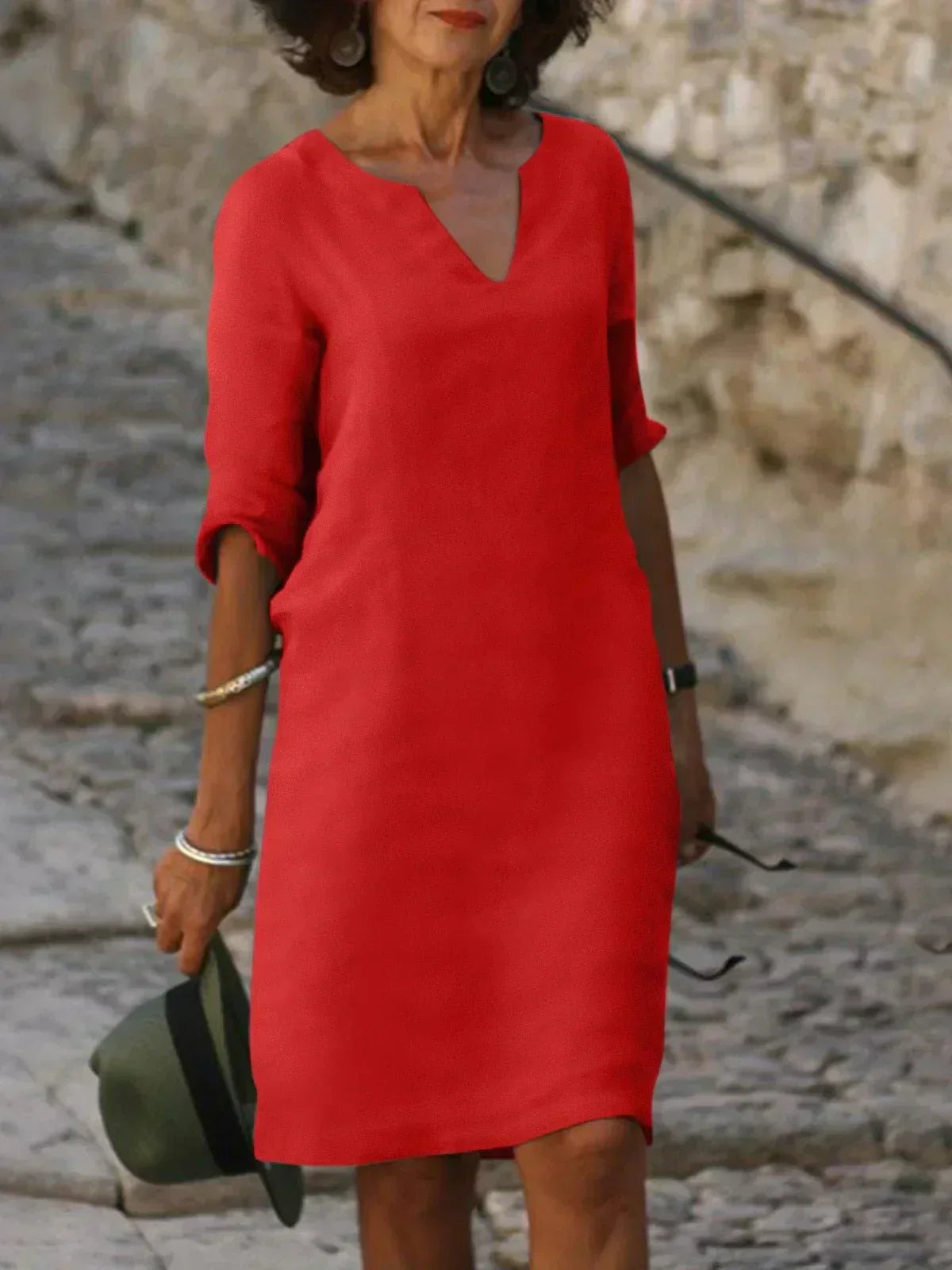 Lola | Relaxed V-Neck Dress