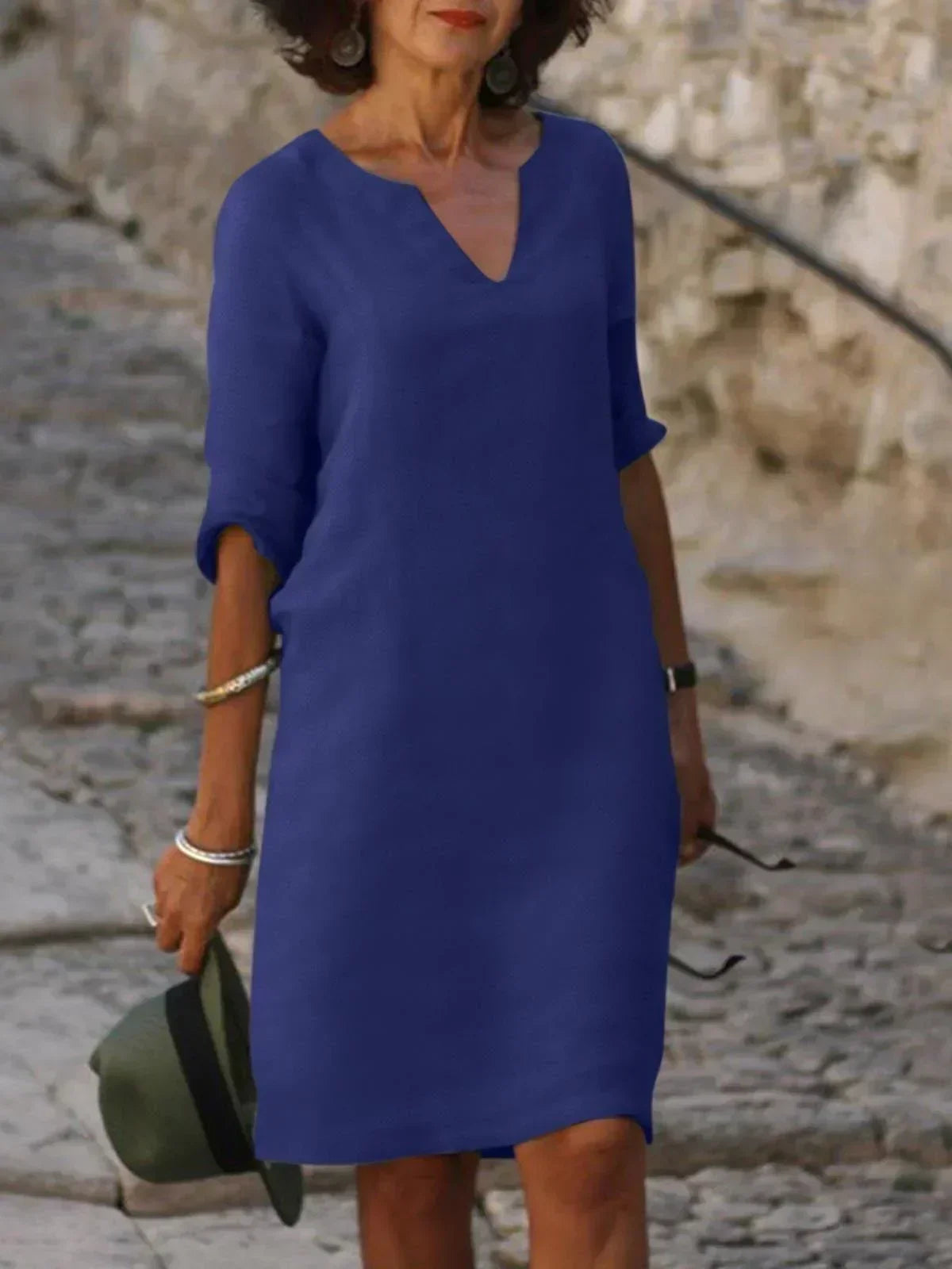 Lola | Relaxed V-Neck Dress