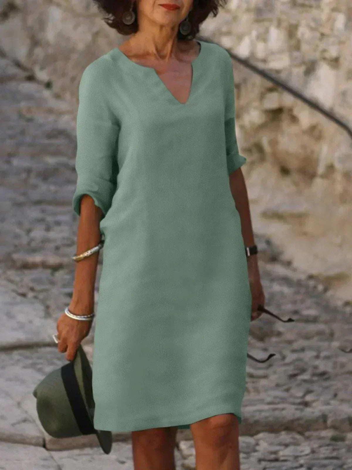 Lola | Relaxed V-Neck Dress