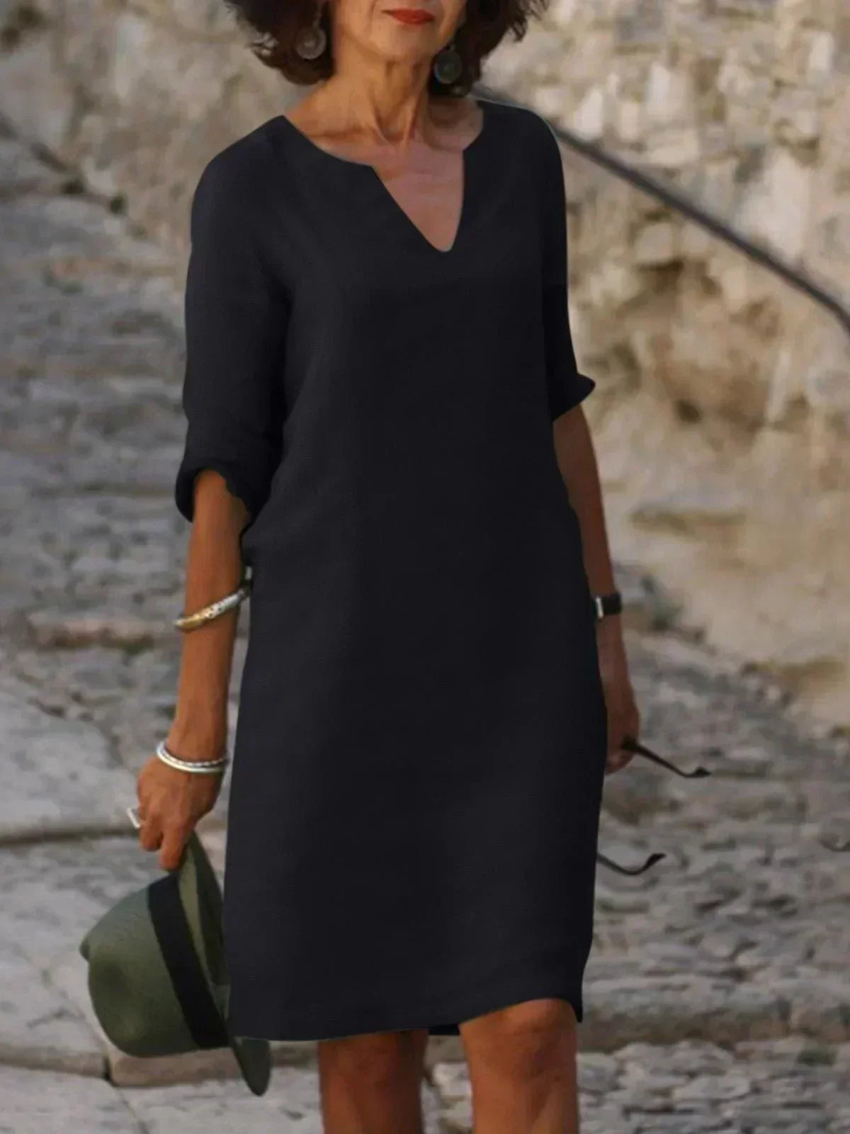 Lola | Relaxed V-Neck Dress