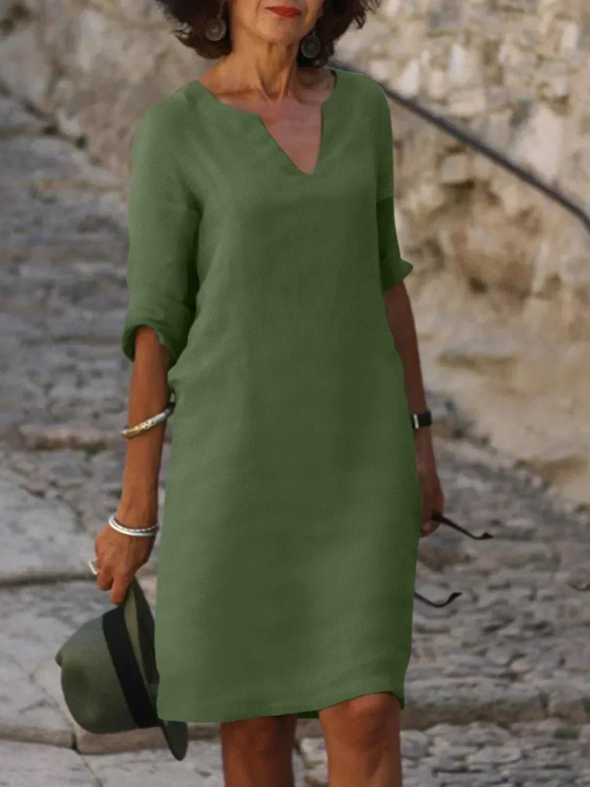 Lola | Relaxed V-Neck Dress