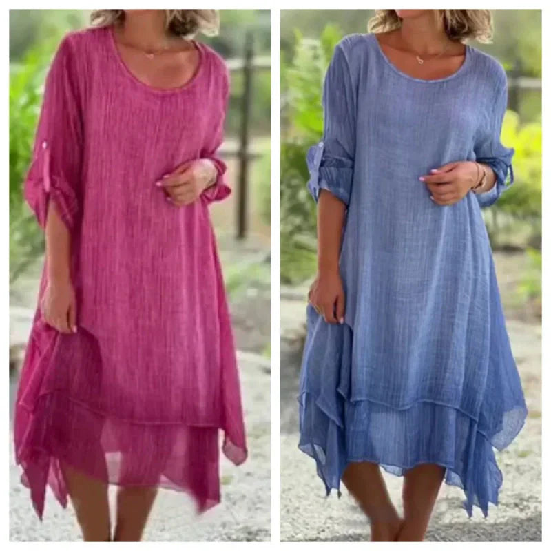 Kimberly | Round Neck Dress with Relaxed Fit