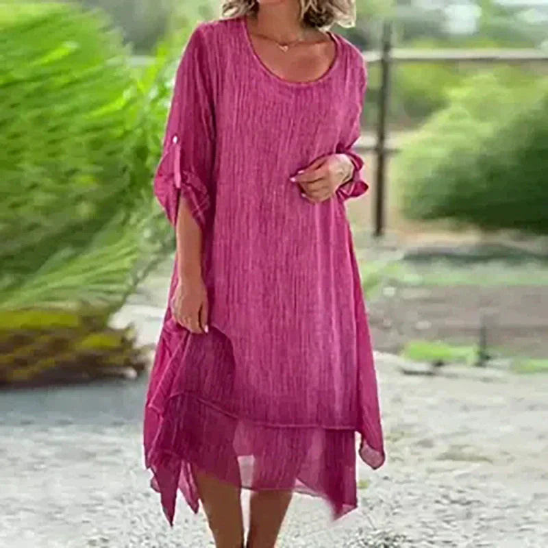 Kimberly | Round Neck Dress with Relaxed Fit
