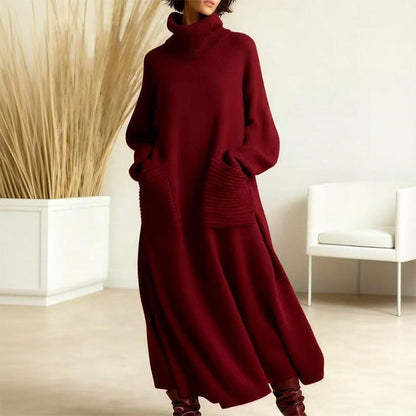 Nyla | Turtleneck Sweater Dress With Pockets