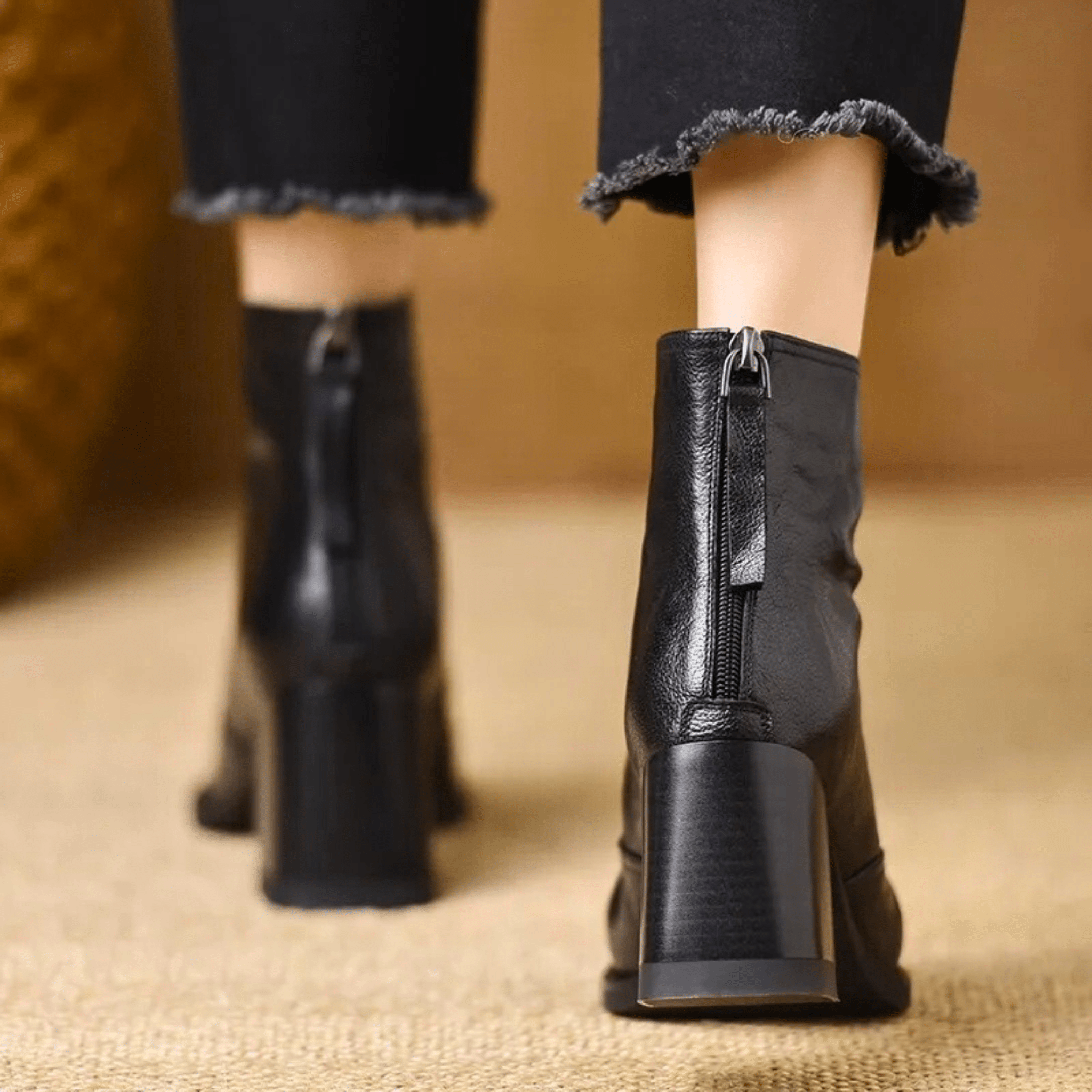 Indigo | Luxury Ankle Boots with Medium Heel