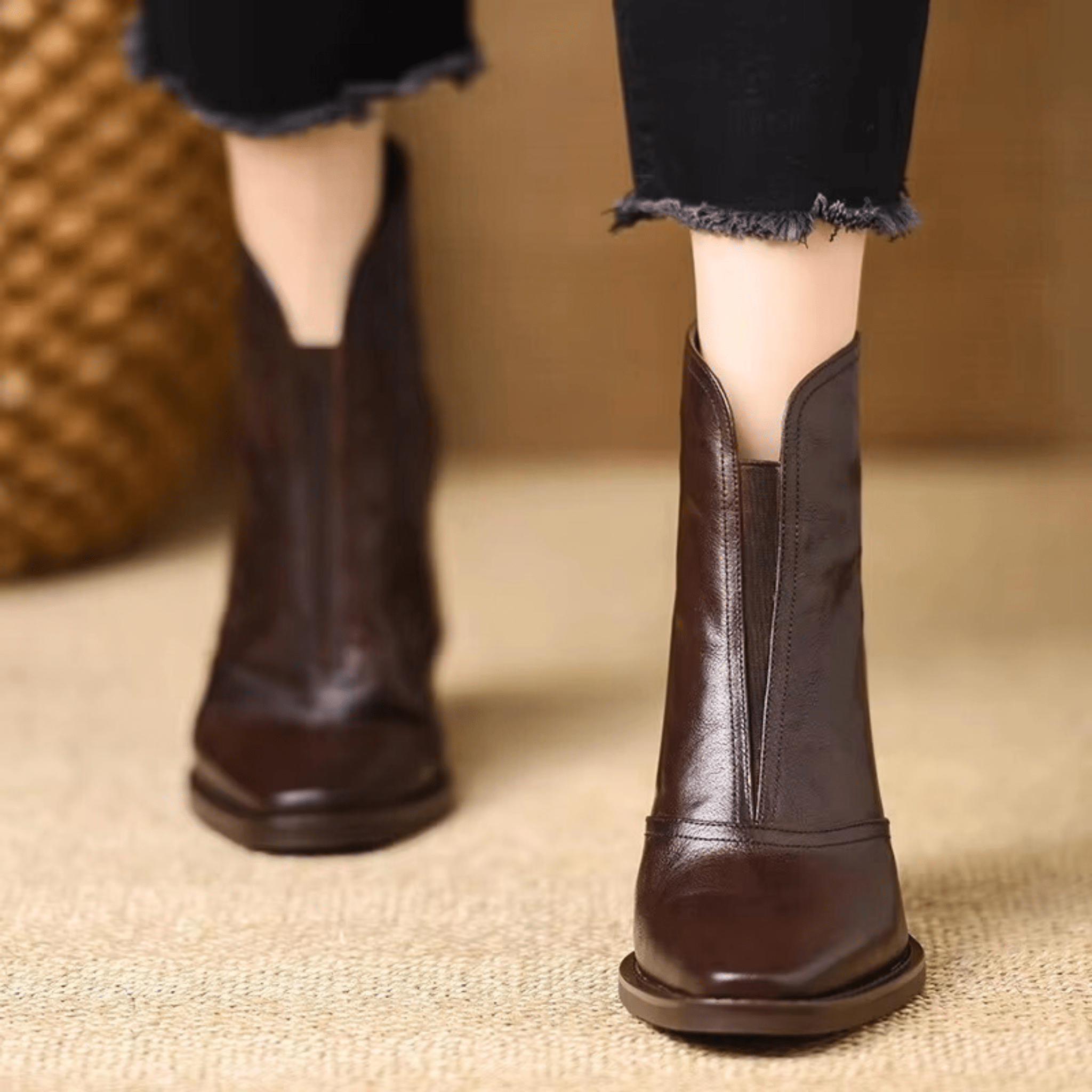 Indigo | Luxury Ankle Boots with Medium Heel
