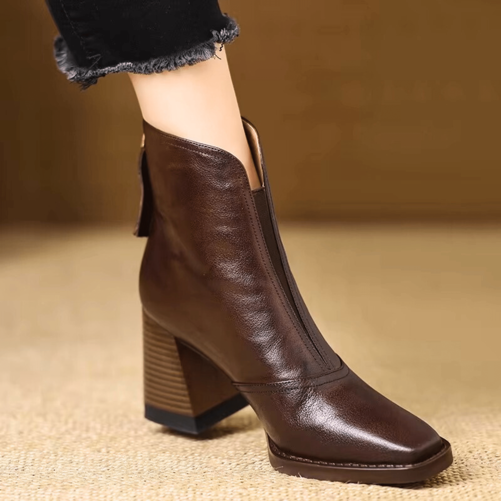 Indigo | Luxury Ankle Boots with Medium Heel